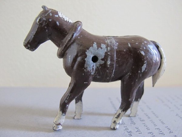 画像2: Lead Toy  アンティーク メタルフィギュリン 馬 (2)