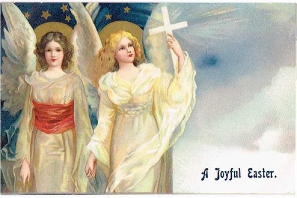 画像1: Postcard  クリスマスの天使　Ellen Clapsaddle　1905年 (1)