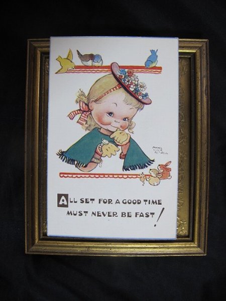 画像2: Postcard 　腕時計をつけた女の子と森の動物たち　Mable Lucie Attwell  (2)