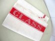 画像1: Vintage Linen  グラス用　ヴィンテージリネンクロス　赤　82cm x 56cm (1)