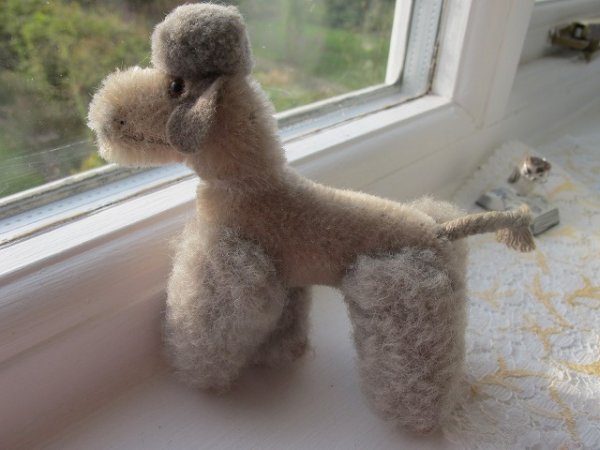 画像5: Vintage Stuffed Toy  Steiff シュタイフ 小さなプードル犬 グレー (5)