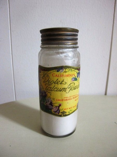 画像1: Vintage Violet Talcum Powder　スミレのお花のタルカムパウダー瓶 (1)