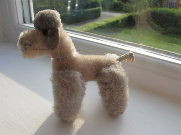 画像3: Vintage Stuffed Toy  Steiff シュタイフ 小さなプードル犬 グレー (3)