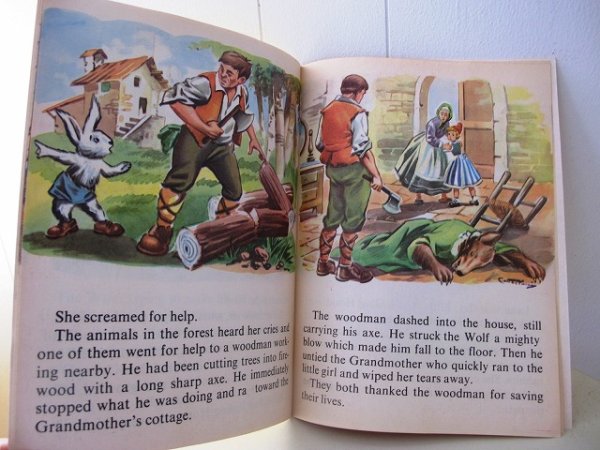画像8: Vintage Book 洋書 赤ずきんちゃんとオオカミ Little Red Riding Hood (8)