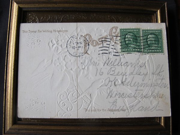 画像3: Postcard   ツバメと黄色のお花 1909年 (3)