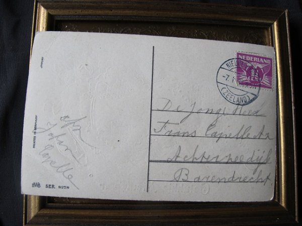 画像3: Postcard   四つ葉を運ぶツバメと握手する手 1932年 (3)