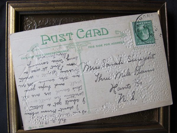 画像3: Postcard  手紙を運ぶツバメとヨット 1911年 (3)