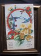 画像1: Postcard   ツバメと黄色のお花　1909年 (1)