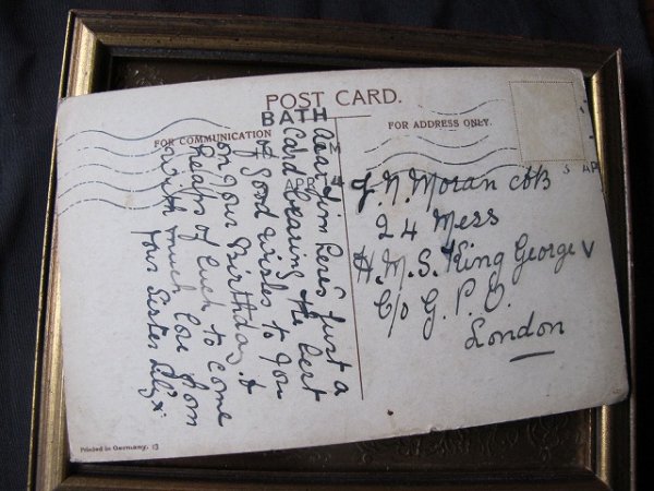 画像3: Postcard  薔薇のお花と手紙を運ぶツバメ  1914年 (3)