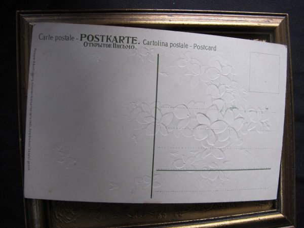 画像3: Postcard  スミレのお花　十字架　未使用 (3)