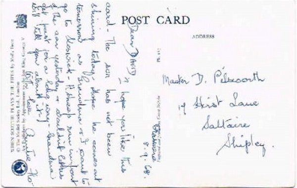 画像2: Postcard 　スコティッシュテリア犬のバグパイプ吹き　Molly Brett (2)