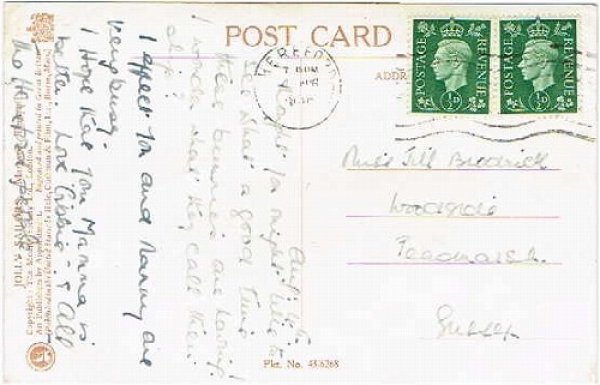 画像2: Postcard  ウサギさんのボート遊び Margaret Tempest 1938年 (2)