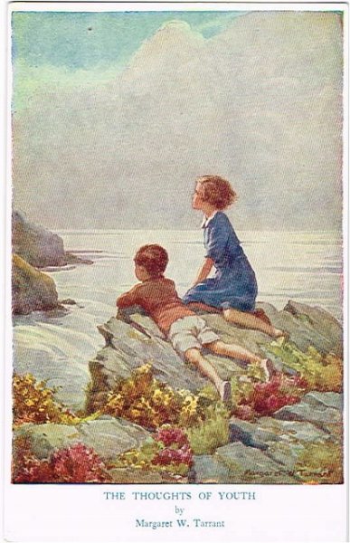 画像1: Postcard  水辺の子供たち　Margaret Tarrant　未使用 (1)