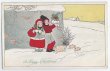 画像1: Postcard  クリスマスのプレゼントを持つ子どもたちと豚さん　1912年　  (1)