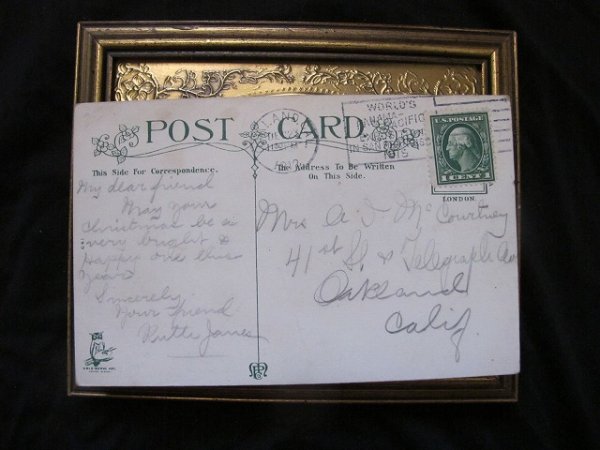 画像2: Postcard  クリスマスのプレゼントを持つ子どもたちと豚さん 1912年   (2)