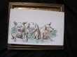 画像2: Postcard  四つ葉のクローバーと３匹の豚さん　 (2)