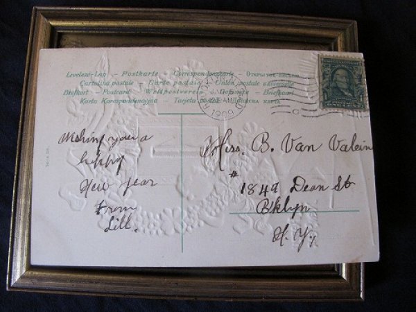 画像3: Postcard  New Year 馬蹄を運ぶ天使  1909年  (3)