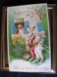 画像2: Postcard　イースター　ノーム妖精の卵のお家とウサギさんの音楽隊 1908年　 (2)