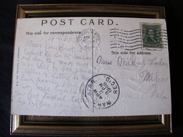 画像3: Postcard イースター ノーム妖精の卵のお家とウサギさんの音楽隊 1908年  (3)