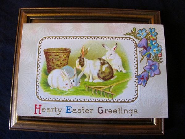 画像2: Postcard イースター ウサギさん 1911年  (2)