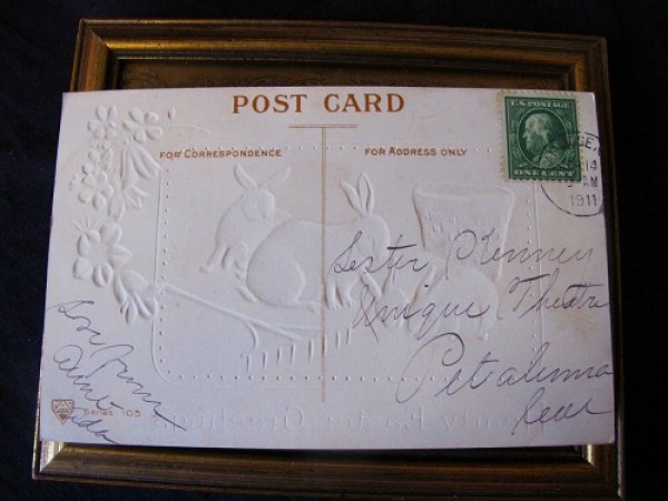 画像3: Postcard イースター ウサギさん 1911年  (3)