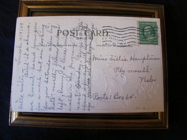 画像2: Postcard イースター スミレのお花とヒヨコ 1909年 (2)