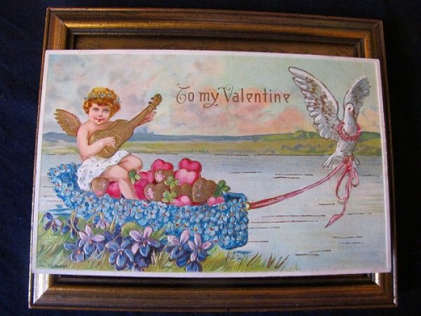 画像2: Postcard ヴァレンタイン 天使のボート   (2)