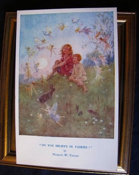 画像2: Postcard　妖精と女の子　M.Tarrant　未使用　 (2)