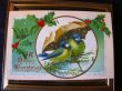 画像2: Postcard　クリスマス　相合傘の小鳥たち　 (2)