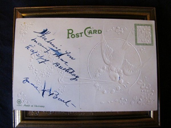 画像3: Postcard 花輪を運ぶツバメ  (3)