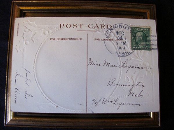 画像3: Postcard クリスマス 相合傘の小鳥たち  (3)