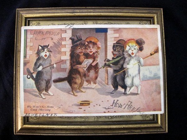 画像2: Postcard 街頭で歌う猫たち Maurice Boulanger (2)