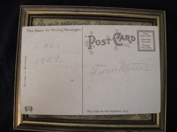 画像3: Postcard 手紙と薔薇のお花を持った猫 1909年   (3)