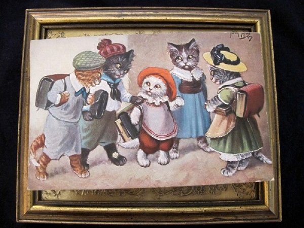 画像2: Card 学校帰りの猫たち Arthur Thiele  (2)