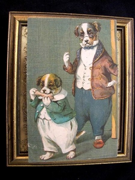 画像2: Postcard  背後から迫る犬の先生! G.H. Thompson イギリス1903年 (2)
