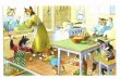 画像1: Postcard  キッチンで遊ぶ子猫たち　　  (1)