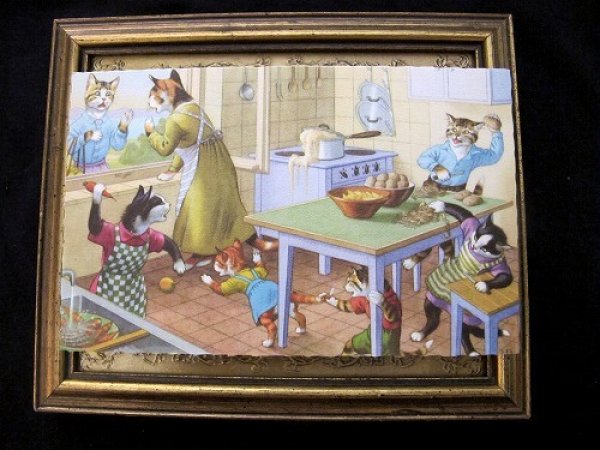 画像2: Postcard  キッチンで遊ぶ子猫たち    (2)