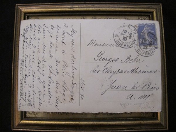 画像3: Postcard  黒いプードル犬と子猫たちの輪くぐり  フランス1930年  (3)