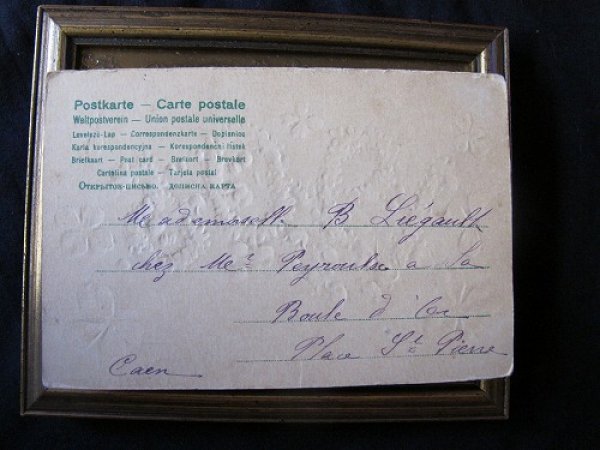 画像2: Postcard　スミレとスズランのお花の新年祝い　　 (2)