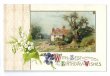 画像1: Postcard　風景とスズランのお花　1910年 (1)