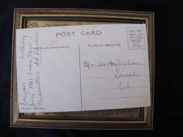 画像2: Postcard スミレのお花と風景 1913年 (2)