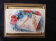 画像2: Postcard　薔薇と忘れな草のお花と手紙　1913年　 (2)