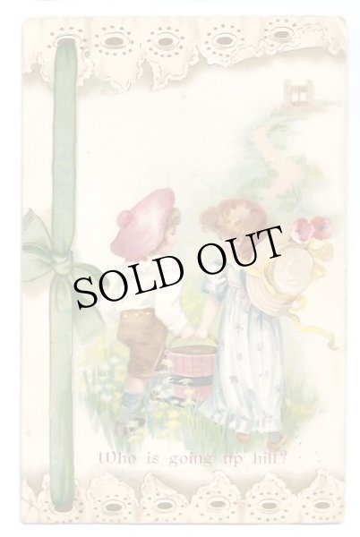 画像1: Postcard　水汲みに行く子どもたち　1907年　 (1)