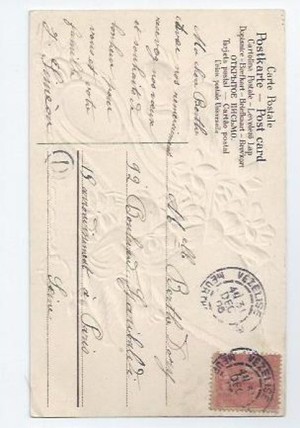 画像2: Postcard 金時計とスリッパを運ぶ天使 1905年   (2)