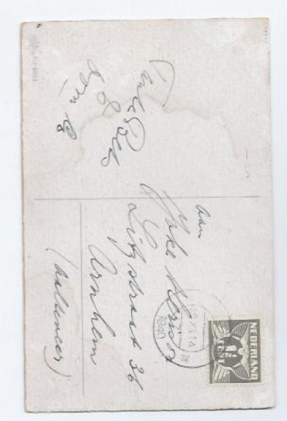 画像2: Postcard　キノコを馬跳びする煙突掃除夫さん　1940年 (2)