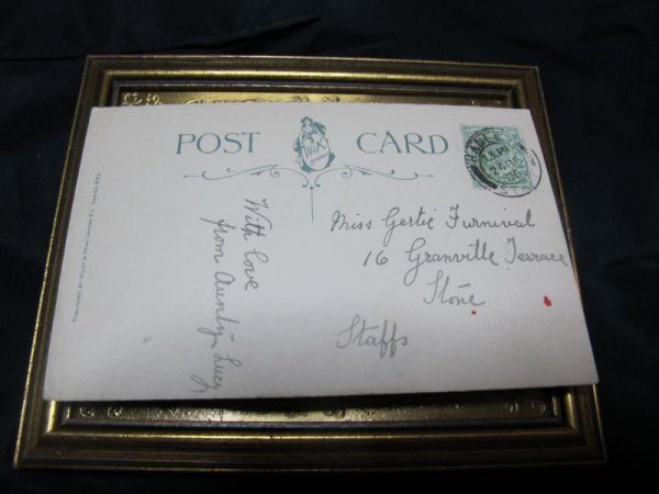 画像2: Postcard クリスマス Xmas ホーリーとベル 1906年 (2)