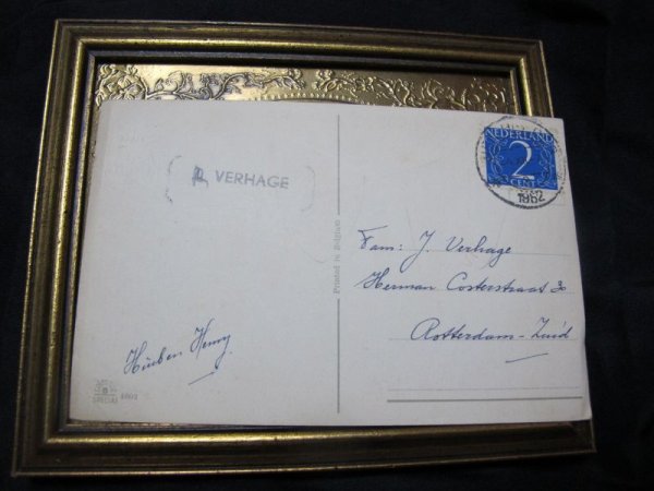 画像2: Postcard クリスマス Xmas 天使と教会へ向かう人々 (2)