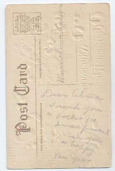 画像2: Postcard クリスマス 猫 ヤドリギ ホーリー (2)