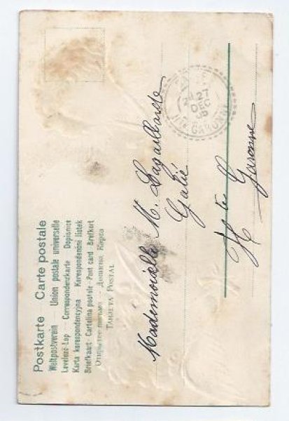 画像2: Postcard クリスマス 天使とベル E.Clapsaddle 1905年  (2)