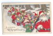 画像1: Postcard　クリスマス　サンタさんと子どもたち　1924年  (1)